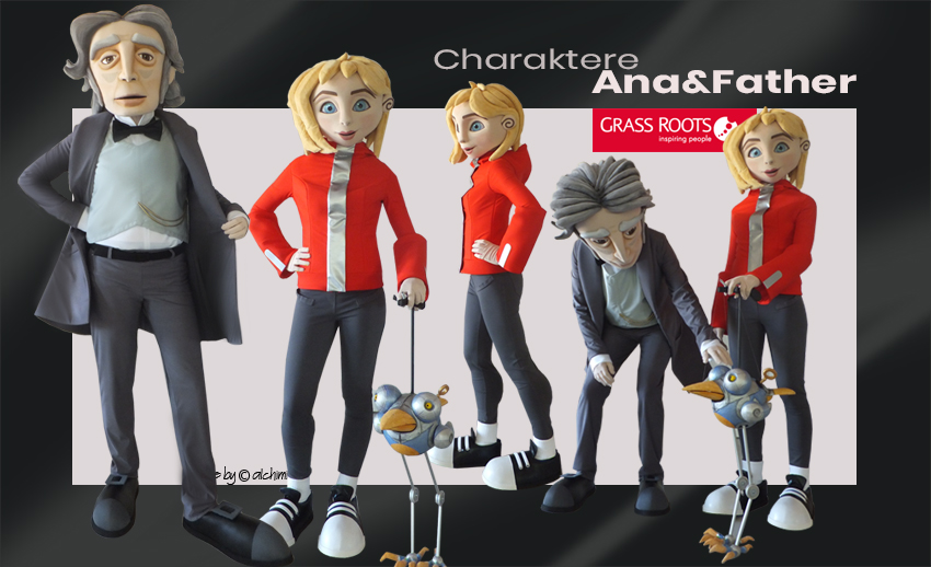 Grass Roots Ana&Father Grossfiguren Kostüme