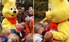 Haribo Werbefigur Goldbär mit Kinder