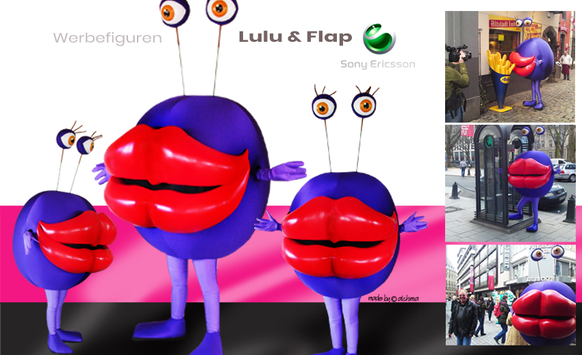 Sony Ericsson Lulu & Flap Handy Maskottchen ewerbefiguren