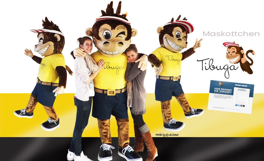Tibuga Maskottchen Affe