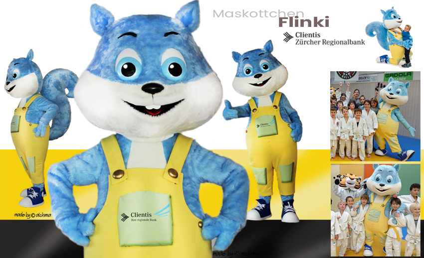 Clientis Zürcher Regionalbank Maskottchen Flinki