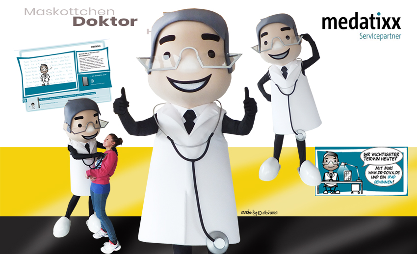 Medatixx Maskottchen Doktor