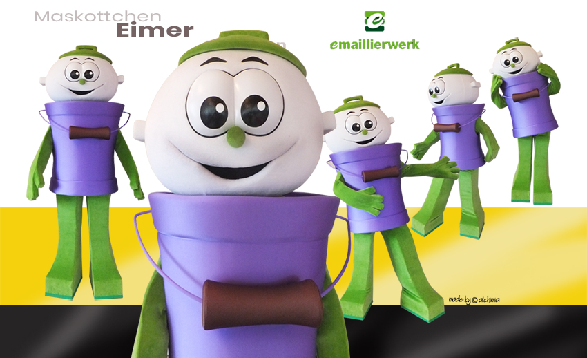 emaillierwerk Maskottchen Eimer