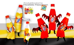 Fanta Flaschen Displaykostüme Produktkostüme