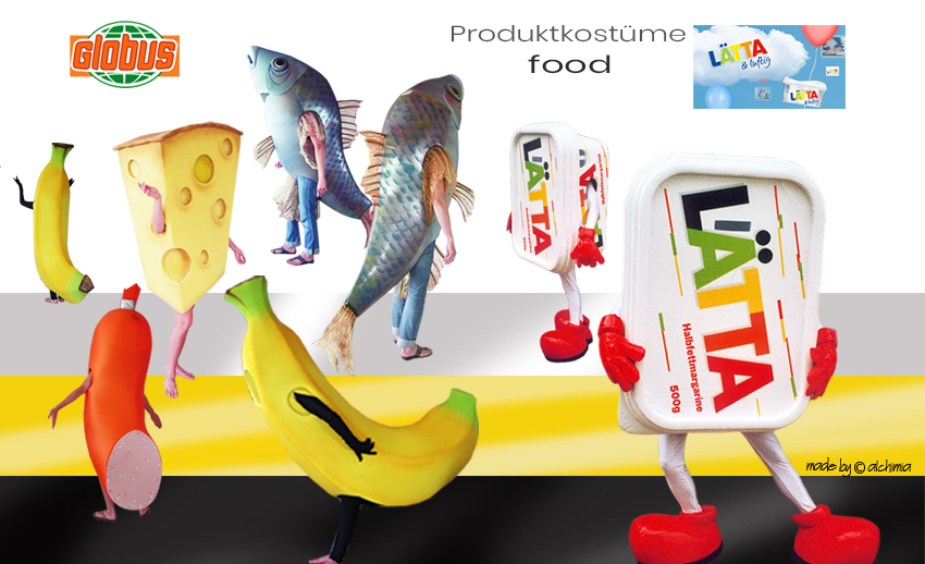 Globus und Lätta Displaykostüme Produktkostüme