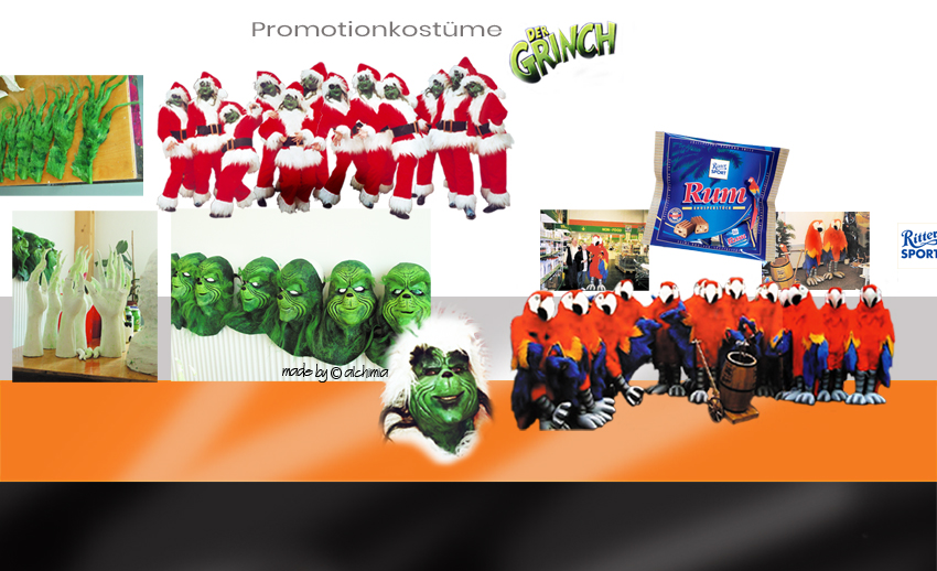 Ritter Sort und The Grinch Promotionkostüme