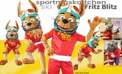 Ski Maskottchen Katze Fritz Blitz