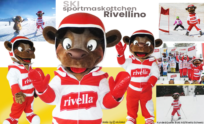 Rivella Ski Maskottchen Rivellino