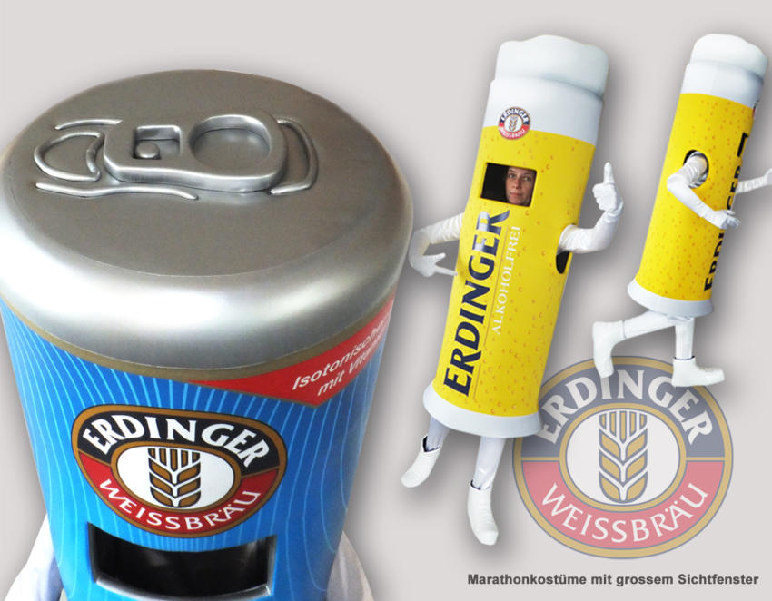 Erdinger Produktkostüm Bierflasche