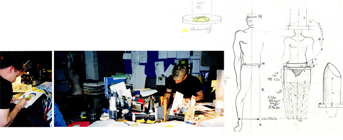 Entwurf Zeichnung Kostüme Ganzköroperkostüme alchimia